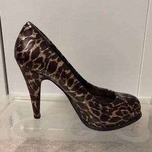 Nine West Brown Leopard Print Heels
